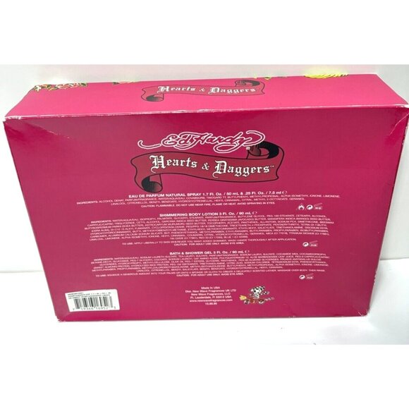 Ed Hardy Hearts & Daggers Eau De Parfum 4pc Gift Set - Picture 8 of 8
